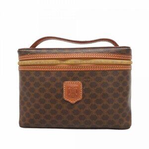 Celine Vanity Bag Macadam Brown Gold